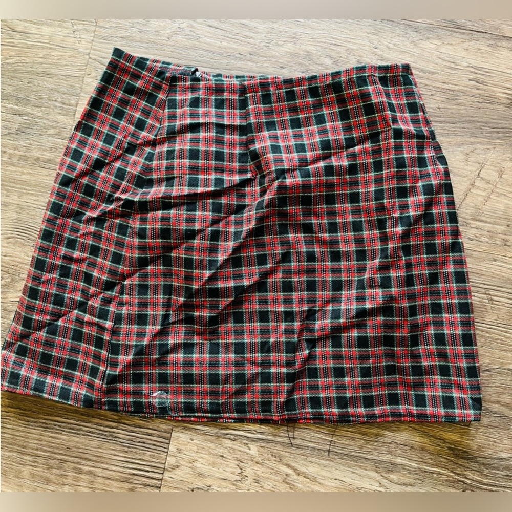 TRIPP NYC black and red plaid mini skirt